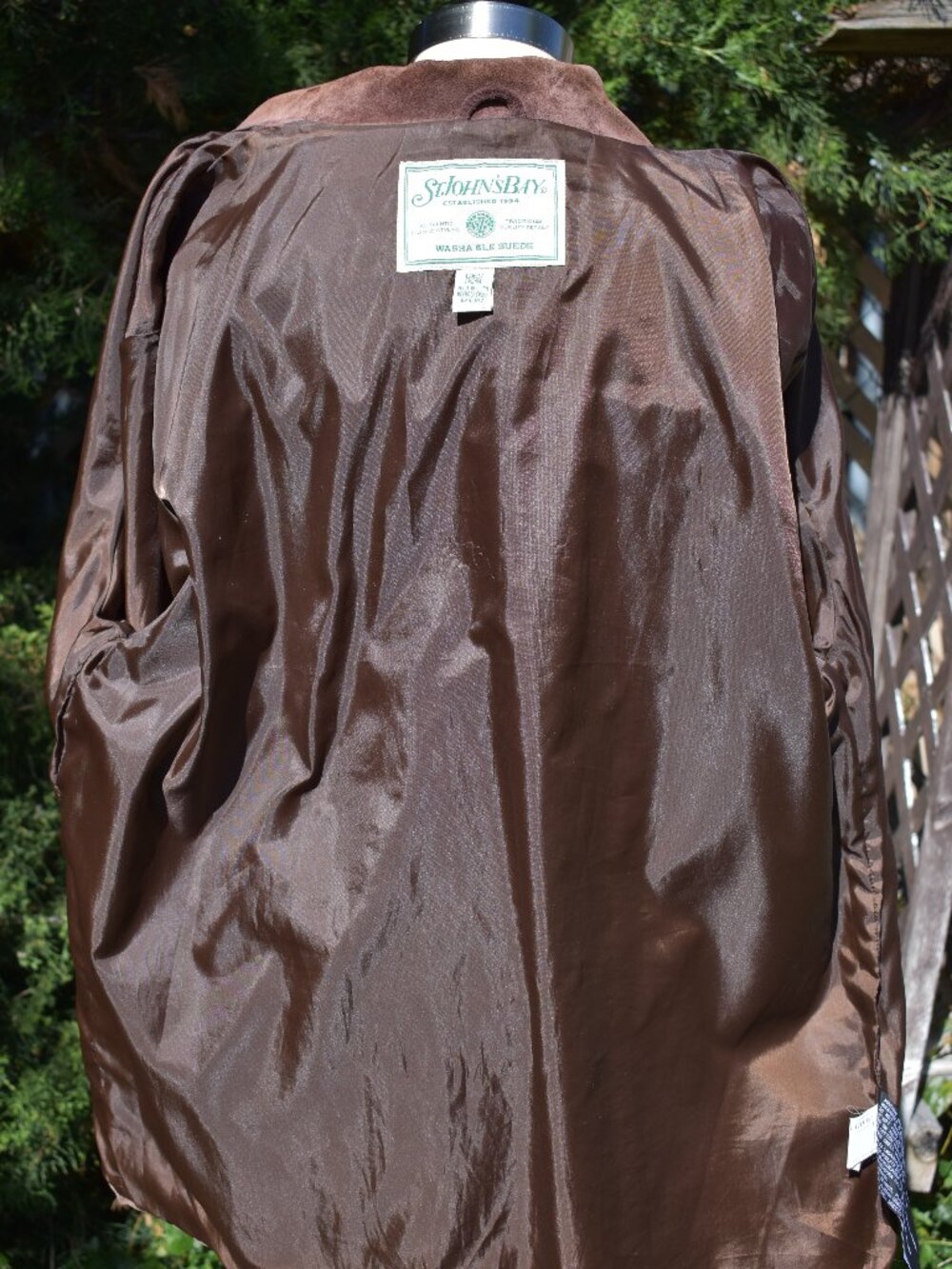 Brown Suede Button-Front Jacket | Fully Lined | Classic Style - Picture 14 of 14